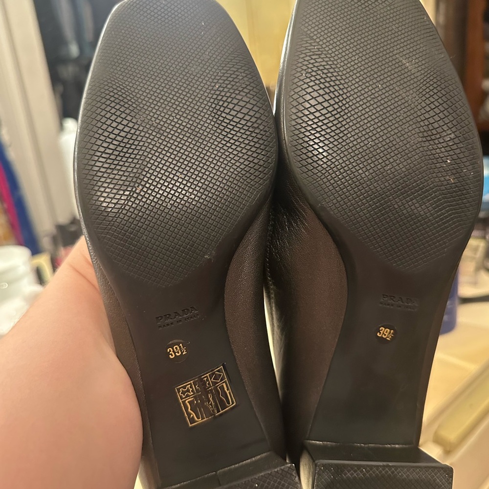 Women’s Prada Metallic Black Loafers - Picture 15 of 16